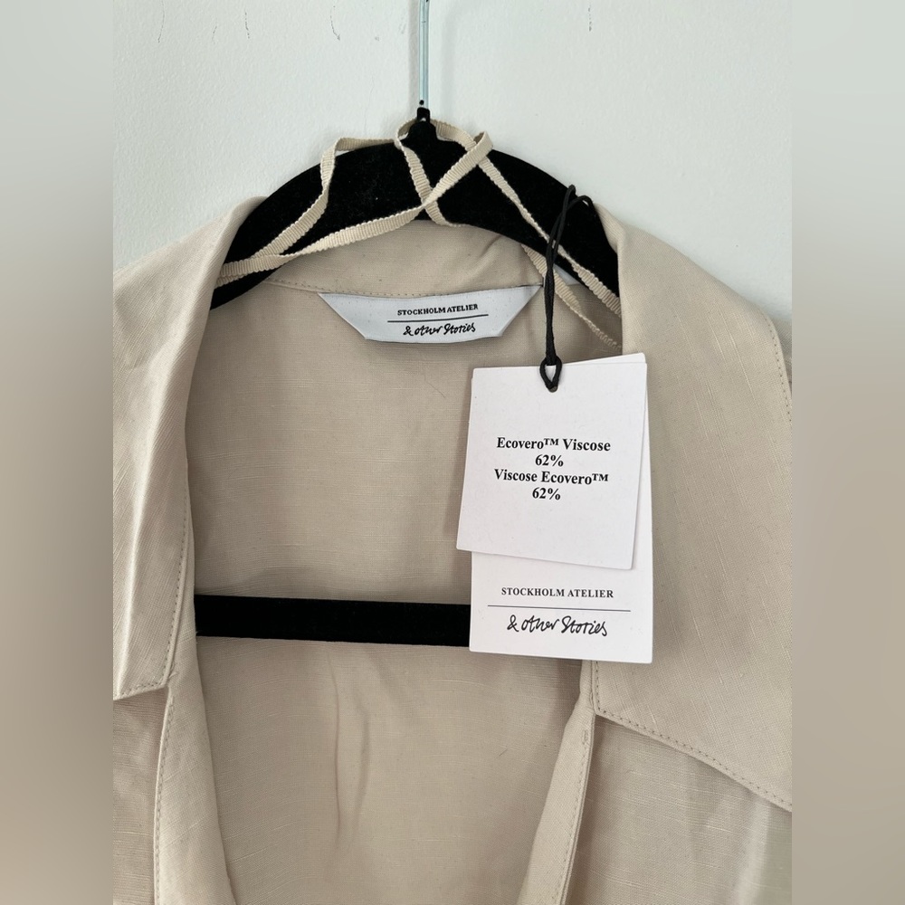 NWT &otherstories tan wrap dress